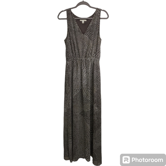 BANANA REPUBLIC Vintage Maxi Dress Animal Print Size 8 - Picture 1 of 11